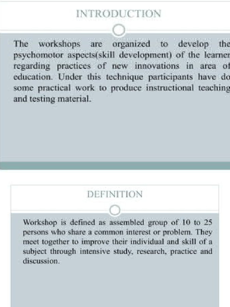 Workshop | PDF