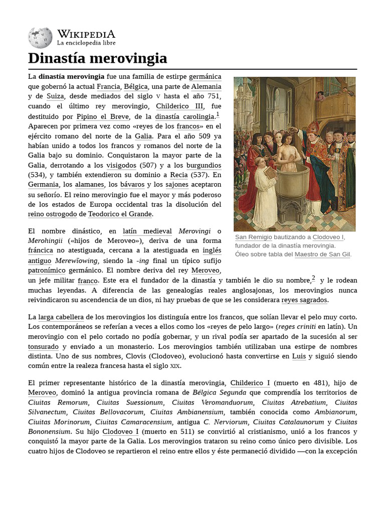 Dinastía Merovingia: Historia y Poder | PDF | Francos