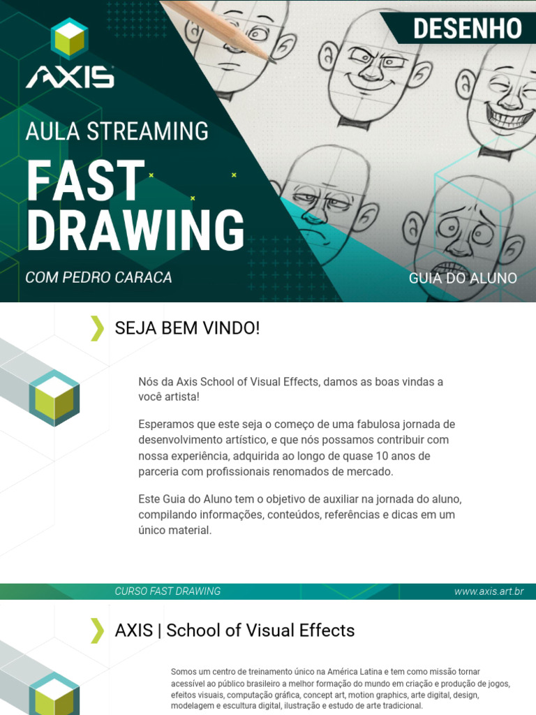 Guia do Aluno: Curso Fast Drawing | PDF | Desenho | Esboço