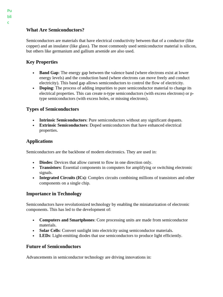 What Are Semiconductors Pdf Semiconductors Doping Semiconductor