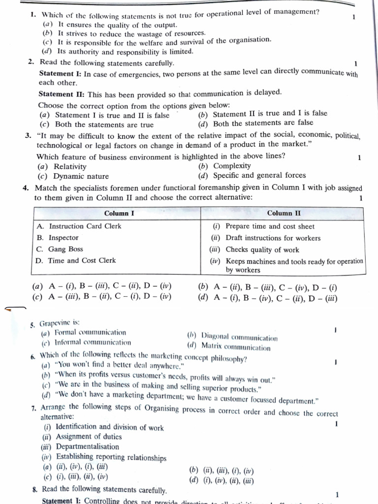 XII BS Practice papers | PDF | Stock Exchange | Securities (Finance)