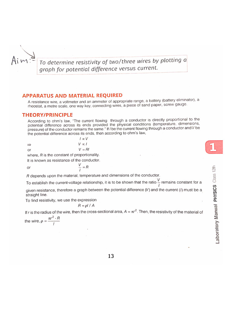 PHYSICS (Experiment No.1) | PDF