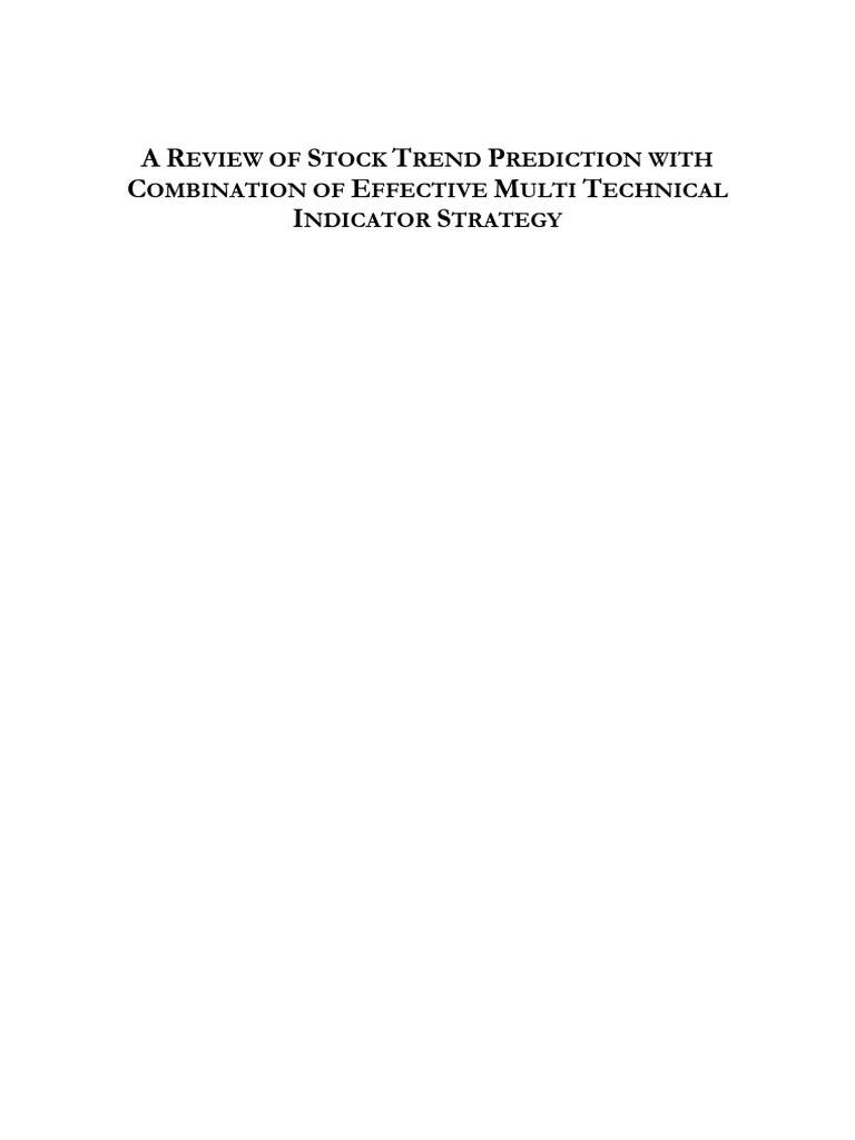 Stock Trend Prediction Using Multi Indicators | PDF | Technical ...