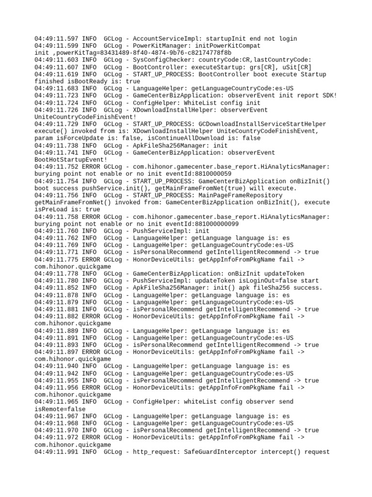 GameCenter Startup Process Log Analysis | PDF | Internet Standards ...