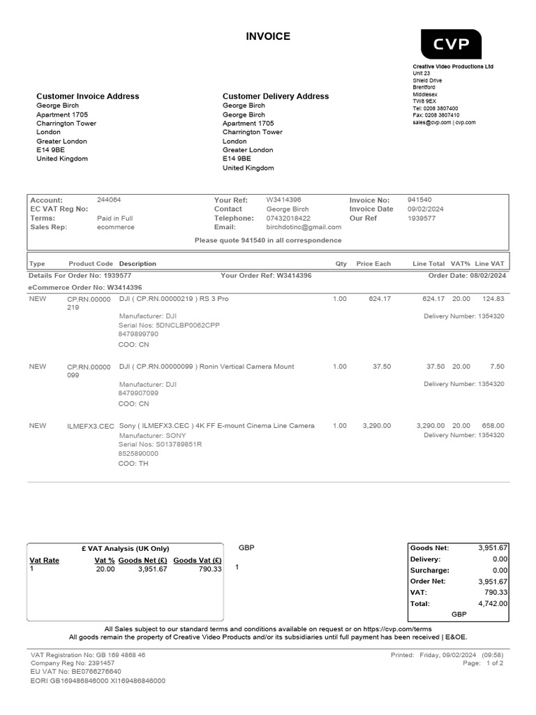 65ca216034203 | PDF | Invoice | Value Added Tax