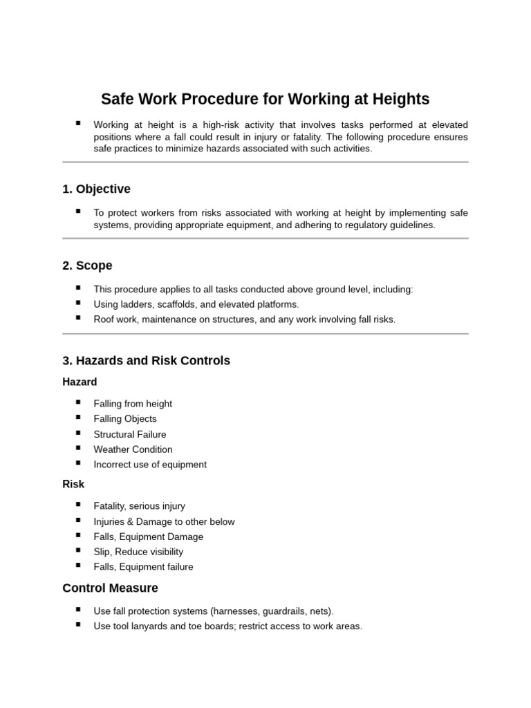 Working at Height | PDF | Personal Protective Equipment | Scaffolding