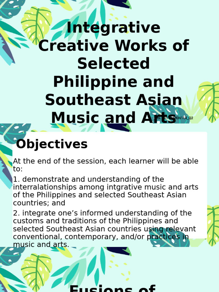 Integrative Creative Works in SEA | PDF | Entertainment | Performing Arts