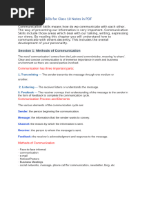 Communication Skills Class 10 Notes PDF (1)