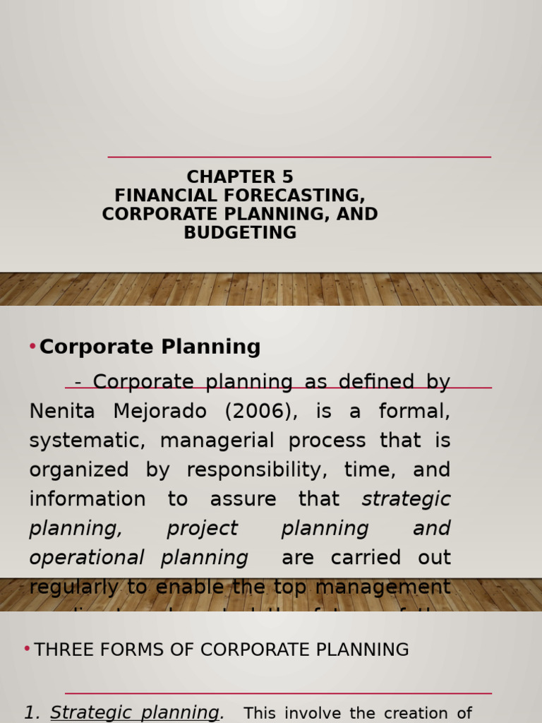 Corporate Planning and Budgeting Guide | PDF | Budget | Pro Forma