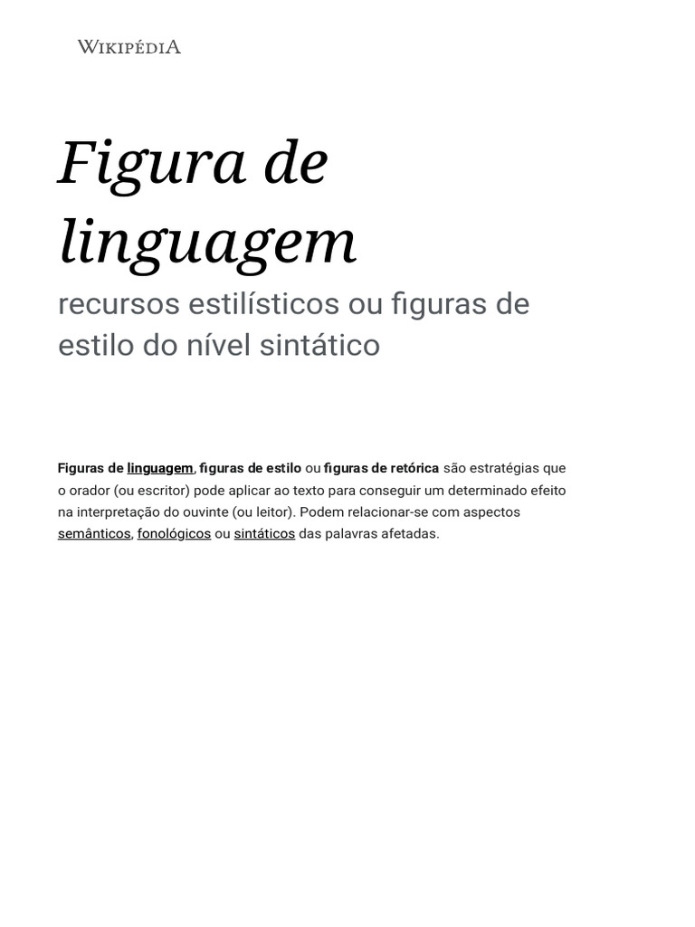 Figuras de Linguagem e Estilo | PDF | Linguística | Técnicas de retórica