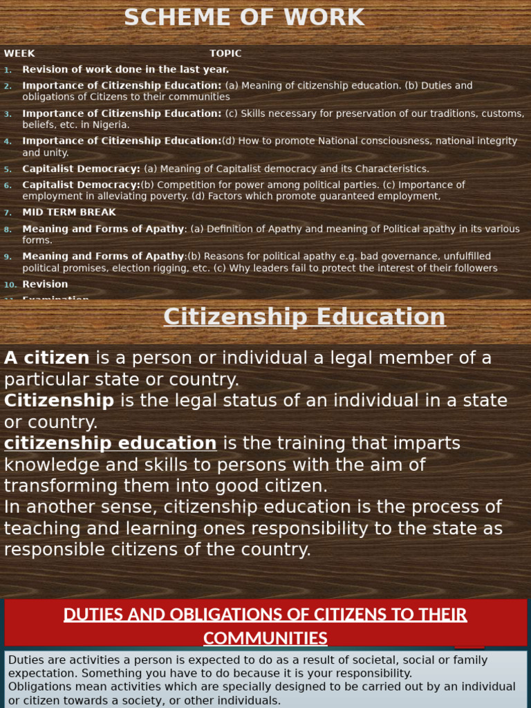Importance of Citizenship Education in Nigeria | PDF | Democracy ...