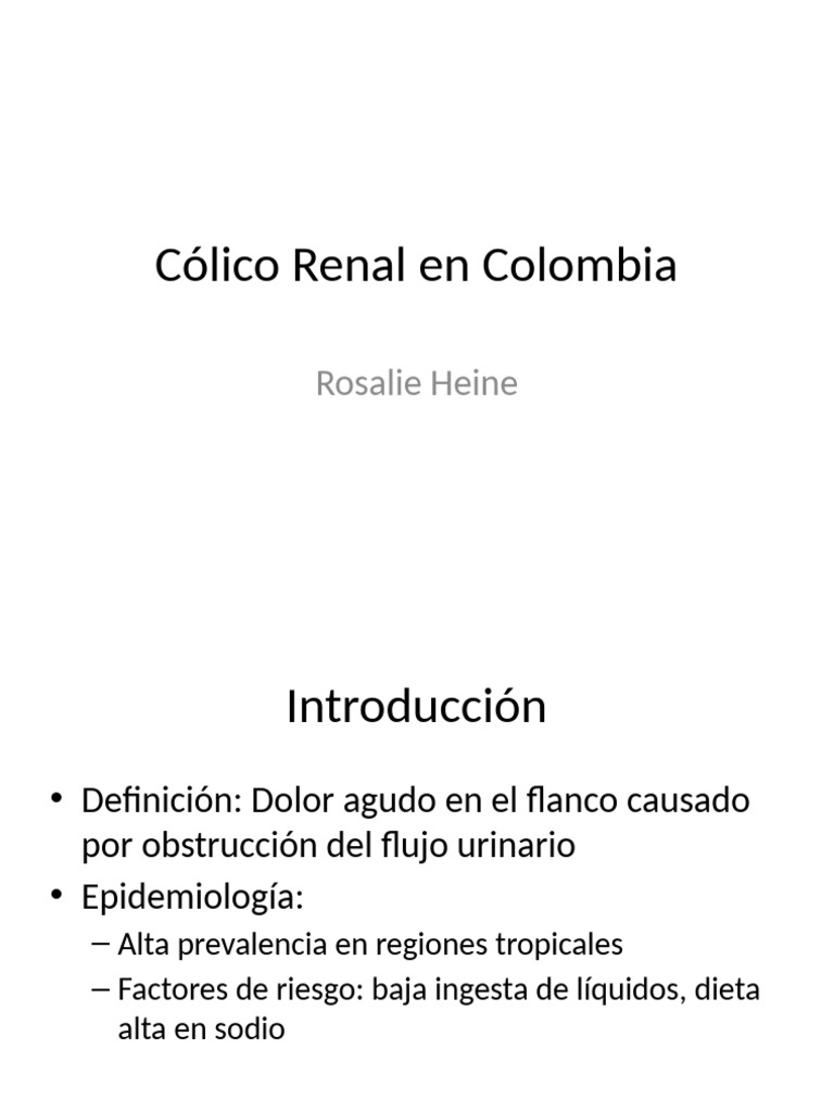 Cólico Renal: Diagnóstico y Tratamiento | PDF | Riñón | Nefrología
