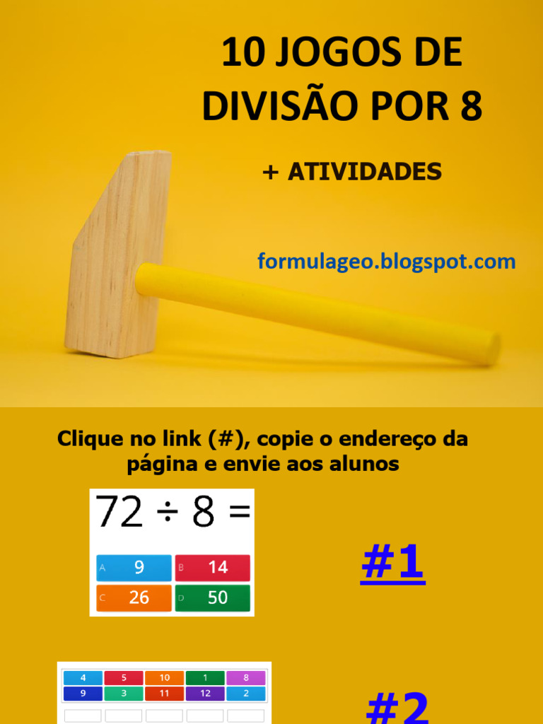 10 Jogos de Divisão Por 8 | PDF