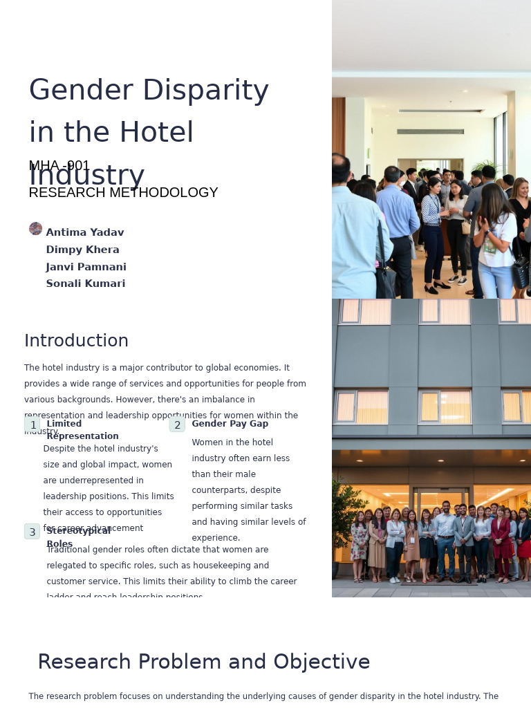 Gender Issues in Hotel Careers | PDF | Methodology | Case Study
