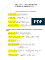 Ejercicios de Fracciones Algebraicas (Con Solución)