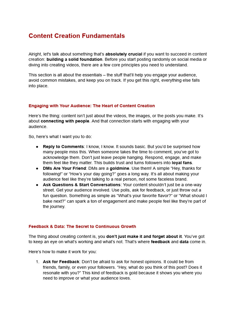 Content Creation For Beginners Pdf