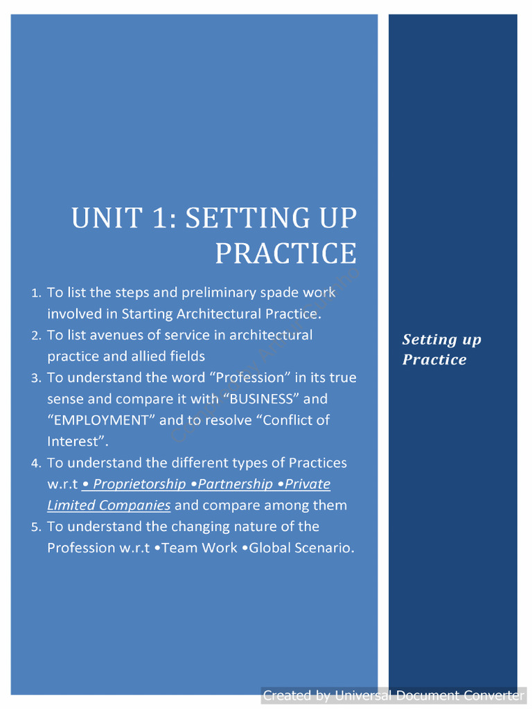 Unit 1 Setting Up Practice-1 | PDF