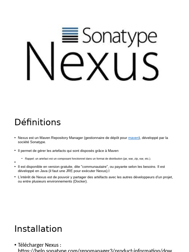 Introduction à Nexus pour DevOps | PDF | Génie logiciel | Logiciel