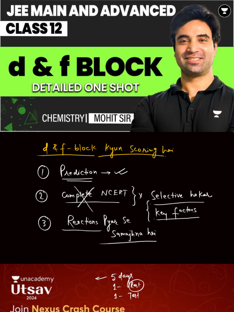 D and F Block Elements | PDF