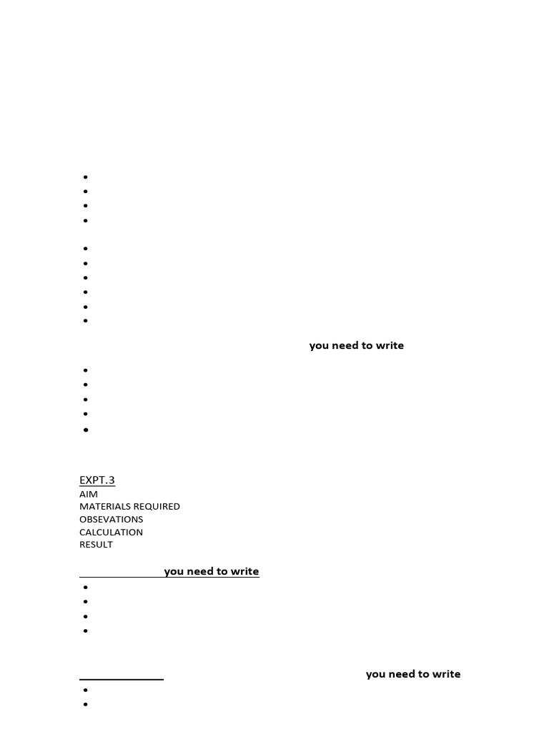 Chemistry Practical Writing Guide | PDF