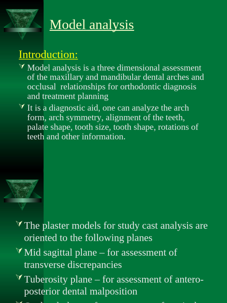 Orthodontic Model Analysis Techniques | PDF | Tooth | Mouth