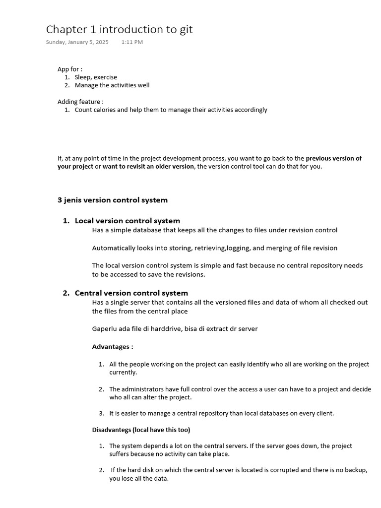 Chapter 1 introduction to git pdf version control computer file