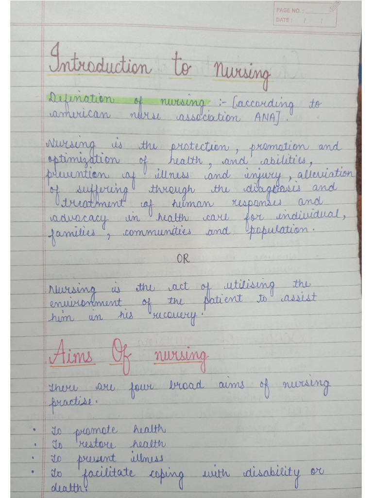 Foundation Notes Nursing | PDF