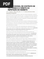 AÇÃO REVISIONAL DE CONTRATO DE FACTORING E O DIREITO DA REPETIÇÃO DO INDÉBITO