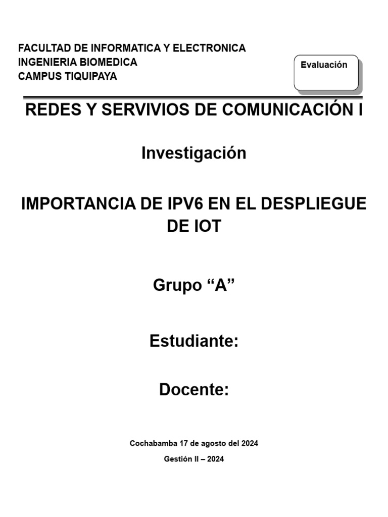 Importancia de ipv6 en el despliegue de iot pdf yo pv6 internet