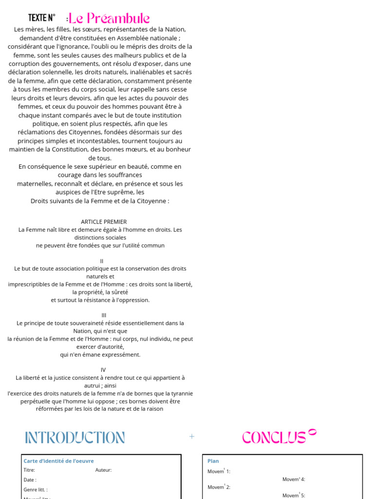 Préambule des droits des femmes | PDF | Justice | Crime et violence
