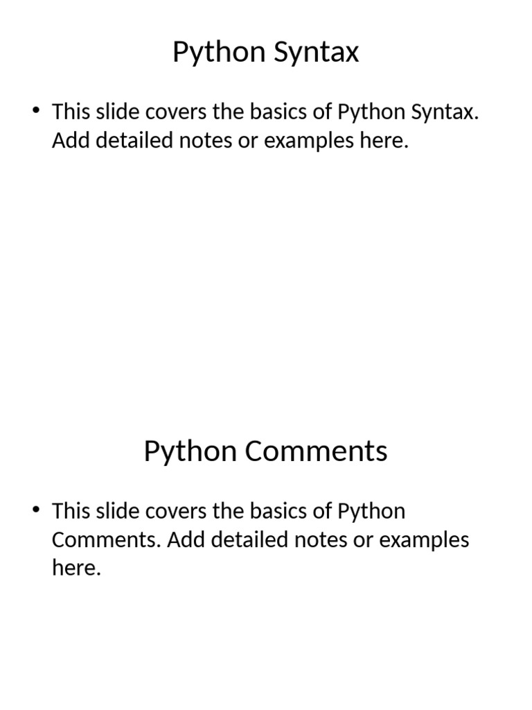 Essential Python Syntax and Concepts | PDF