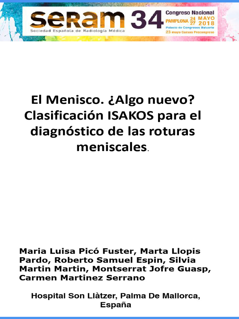 Clasificación ISAKOS de Roturas Meniscales | PDF | Sistema ...