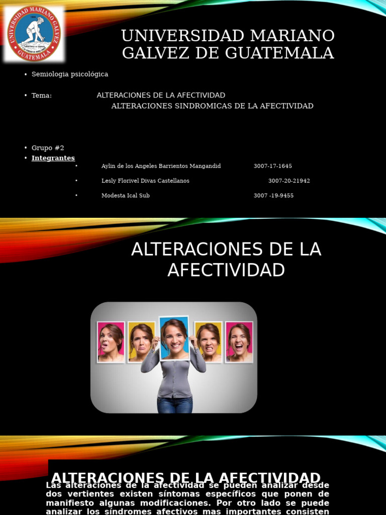 Alteraciones de La Afectividad | PDF | Las emociones | Esquizofrenia