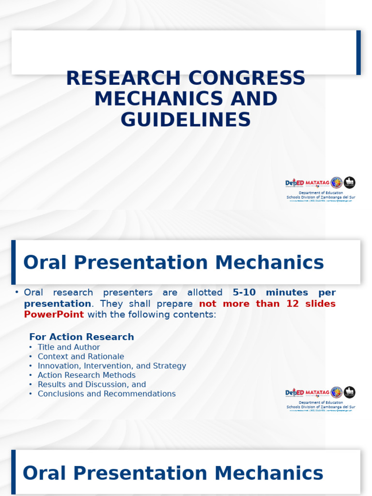 Research Congress Mechanics and Guidelines | PDF | Methodology ...