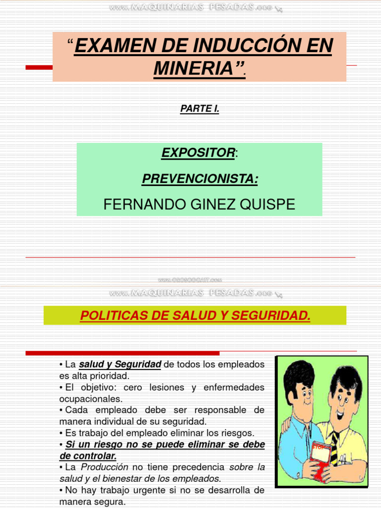 Examen de Inducción en Minería | PDF