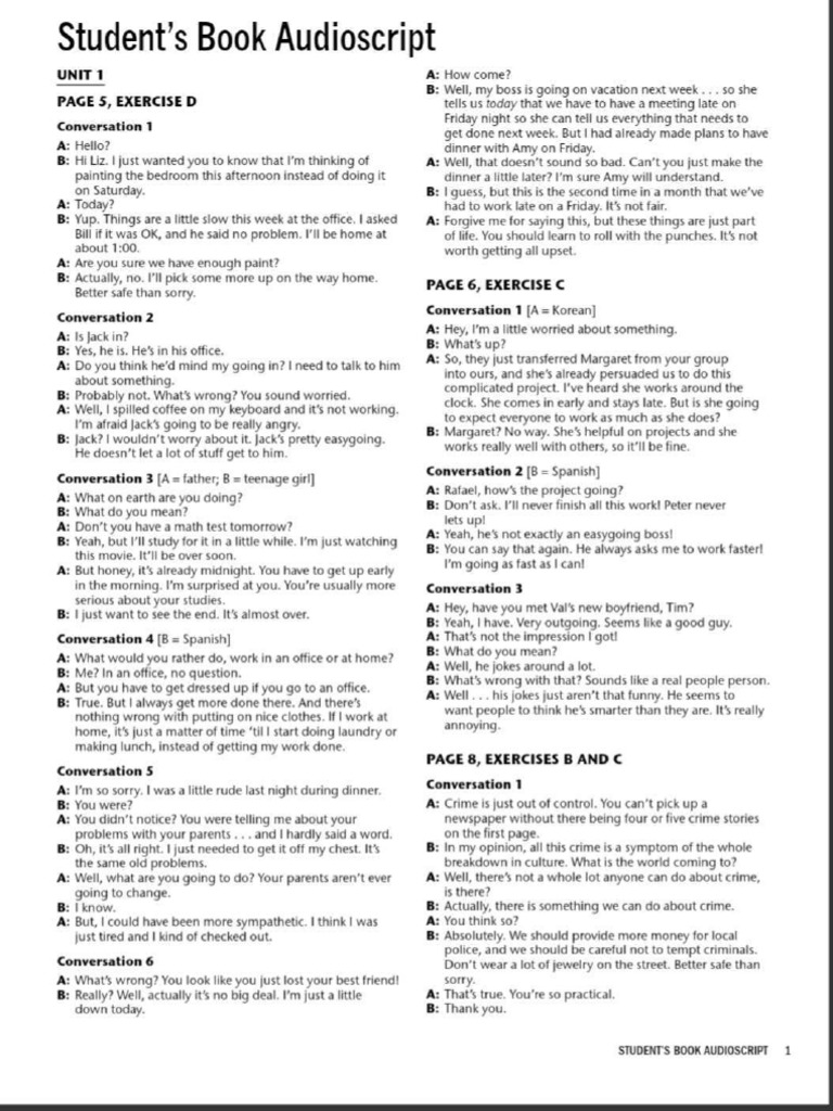 Summit 2 SB Answers Key | PDF