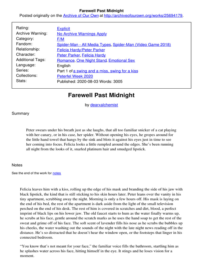 Farewell Past Midnight | PDF