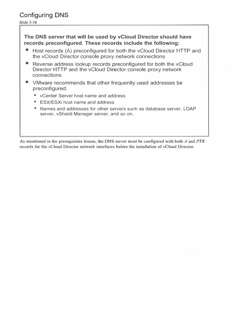 DNS Configuration for vCloud Director | PDF