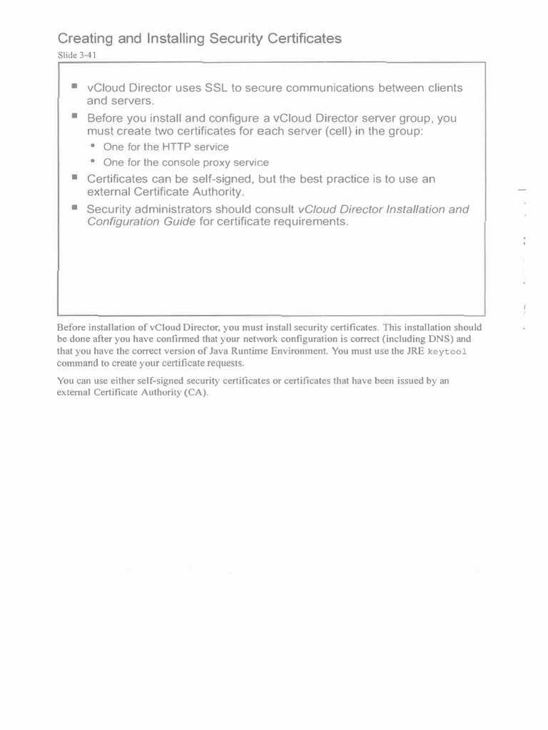 vCloud Director Security Certificate Setup | PDF