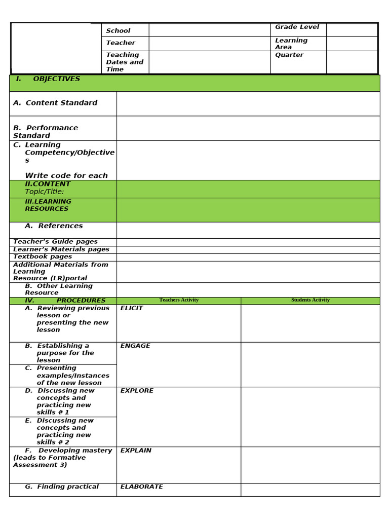 7Es-Lesson-Plan (1) | PDF