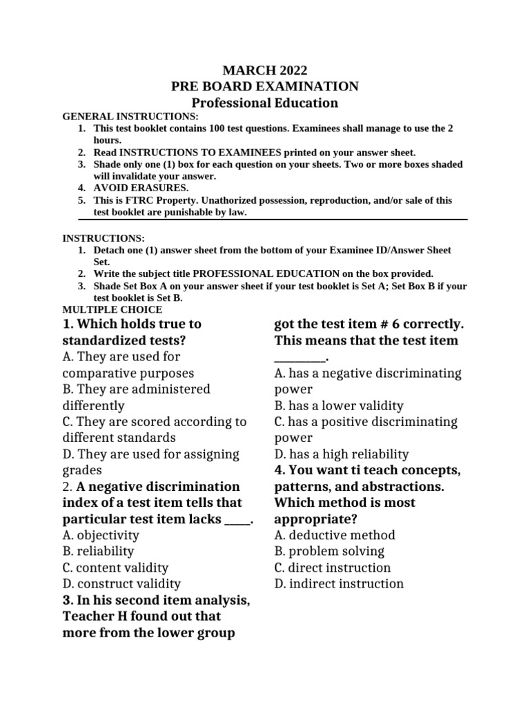 Let Professional Education Exam Guide Pdf Learning Id