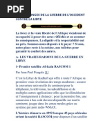 Les Mensonges de La Guerre de l