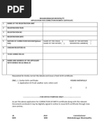 Correction Form | PDF