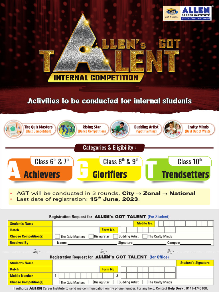 ALLEN'S GOT TALENT - Form 2 | PDF