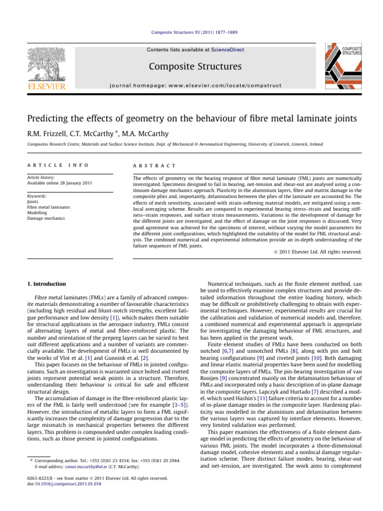 1 s2.0 S0263822311000328 Main | PDF | Composite Material | Stress ...