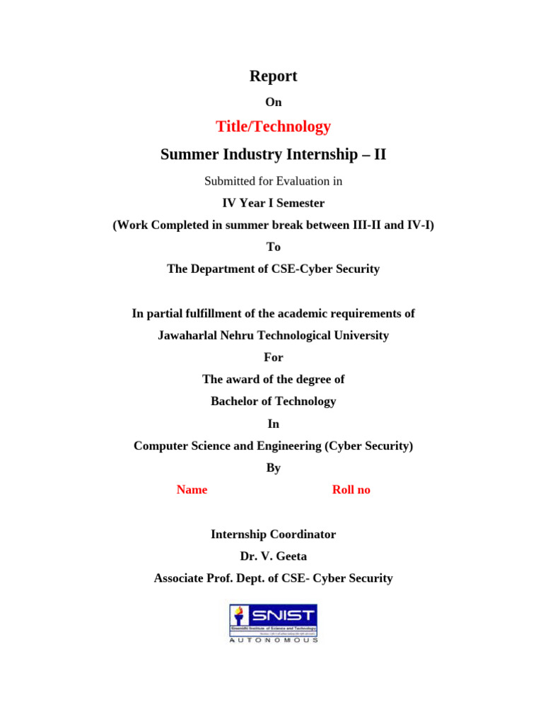 Summer Internship Report in Cyber Security | PDF | Computing