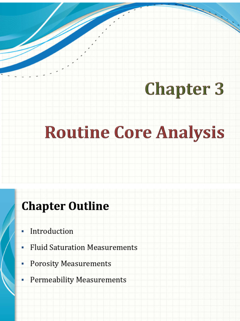 Core Analysis Techniques in Reservoir Engineering | PDF | Permeability ...