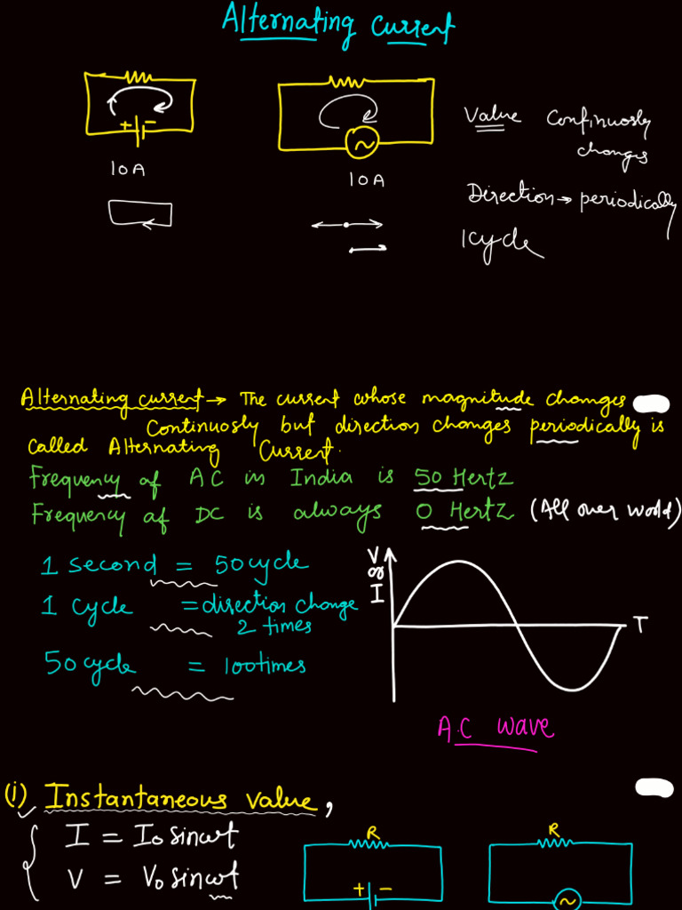 Alternating Current Oneshot Class 12 Chapter 7 | PDF