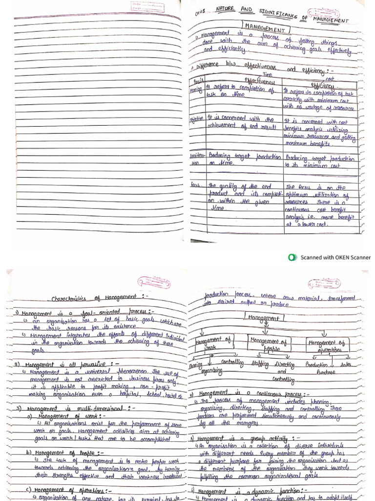 Business Management Part 1 All Chapters Notes | PDF