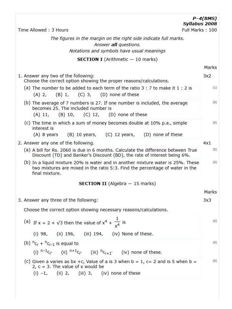 CWA ICWA Foundation - Business Mathematics and Statistics Fundamentals ...